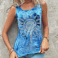 Tie Dye Print Sun Rhinestone Tank Top