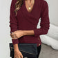 Shawl Collar Button Decor Knit Sweater