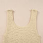 Apricot Textured U Neck Slim Fit Sweater Vest