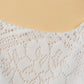 White Lace Crochet Hollowed Scallop Hem V Neck Blouse