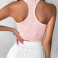 3 Pack Racer Back Textured Crop Tank Top
