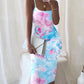 Tie Dye Print Bodycon Dress