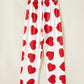 Red Ruffled Tank Top And Heart Print Pants Lounge Set