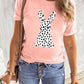 Pink Spotty Bunny Printed Easter Fashion T Shirt