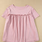 Light Pink Ruffled Trim Loose Babydoll Tee