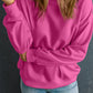 Bonbon Solid Classic Crewneck Pullover Sweatshirt
