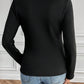 Black Mock Neck Thermal Lined Long Sleeve Tee