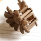 Camel Boho Daisy Flower Frosted Hair Clawclip