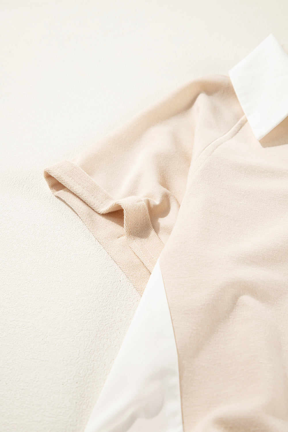 Jet Stream Shirt Collar Buttoned Patchwork Short Sleeve Mini Dress