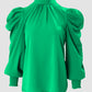 Tie Back Shirred Puff Sleeve Top