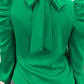 Tie Back Shirred Puff Sleeve Top