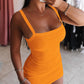 2PCS Bandeau Spaghetti Strap Sleeveless Bodycon Dress Sexy Slim Fit Mini Dress