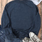Sky Blue Drop Shoulder Crew Neck Pullover Sweatshirt