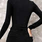 Rhinestone Decor Butterfly Hollow out Long Sleeve Top Slim Fit Ribbed Layering Top