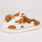 Coffee Plush Cartoon Cow Thermal Home Slippers