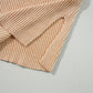 Apricot Cable Knit Drop Shoulder Side Slits Loose Sweater