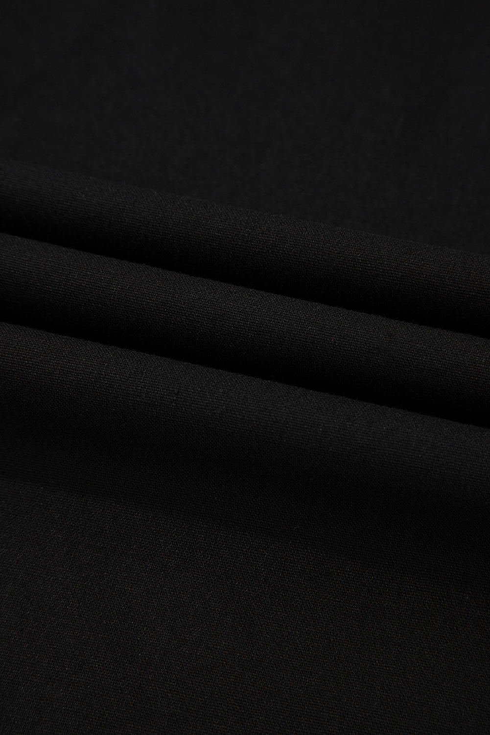 Black Spaghetti Straps Shirred Bodice Pocketed Wide Leg Jumpsuit