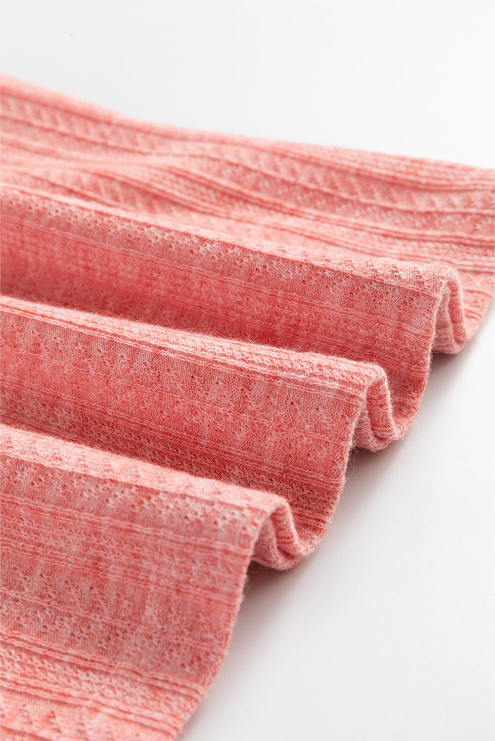 Fushia Solid Color Textured U Neck Slim Tank Top