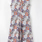 Sky Blue Floral Sleeveless Buttoned Pocketed Wide Leg Jumpsuit
