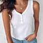 V Neck Sleeveless Ribbed Tank Top