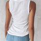 V Neck Sleeveless Ribbed Tank Top