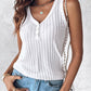 V Neck Sleeveless Ribbed Tank Top