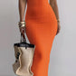 U Neck Spaghetti Strap Maxi Dress