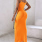 Spaghetti Strap U Neck Casual Maxi Dresses Slim Fit Cami Dress Party Club Bodycon Dress