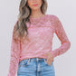 Blossom Floral Lace Sheer Long Sleeve Top