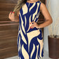 Colorblock Sleeveless Casual Dress