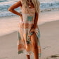 Multicolor Boho Patchwork Print Square Neck Sundress