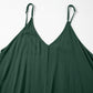 Duffel Green Spaghetti Straps Pocketed Slouchy Maxi Dress