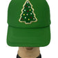 Bright Green Christmas Tree Patched Baseball Cap