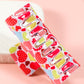 Racing Red Valentines Heart Print Hollow Out Square Hair Claw Clip