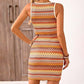Striped Square Neck Sleeveless Sundress Casual Tank Bodycon Mini Beach Boho Dress