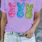 Orchid Petal Sequin Bunny Graphic Plus Size Easter Tee