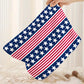 Ivy American Flag Print Zipper Large Cosmetic Bag