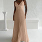 Bandeau Sleeveless Pleated Dress Elegant Flowy A Line Maxi Dress