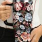 Color black Floral Print Stainless Steel Large Portable Cup 40oz