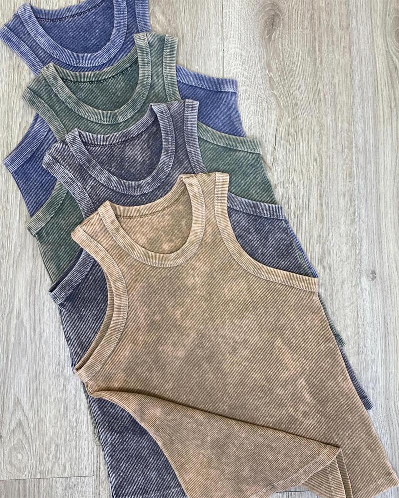 Tie Dye Print Casual Tank Top