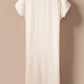 Apricot Crinkled Buttons Maxi Beach Dress with Slits