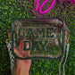 Blackish Green GAME DAY Chenille Embroidered Clear PVC Shoulder Bag
