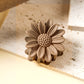 Camel Boho Daisy Flower Frosted Hair Clawclip