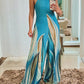 Tribal Print High Neck Sleeveless Jumpsuit Casual A Line Wide Leg Flared Romper