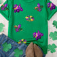 Bright Green Mardi Gras Sequin Patched Graphic Tee