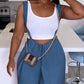 Wide Leg Casual Suspender Jumpsuit