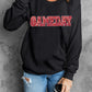 Black Sequined GAME DAY Rugby Football Season Sweatshirt
