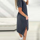 Side Slit Pocket Design Asymmetrical Casual Dress
