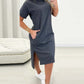 Side Slit Pocket Design Asymmetrical Casual Dress