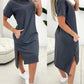Side Slit Pocket Design Asymmetrical Casual Dress